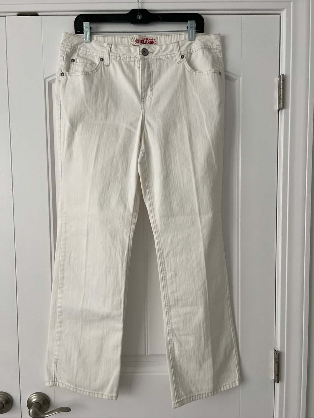 Faded Glory Stretch Bootcut Classic Creamy White Jeans 14 Petite